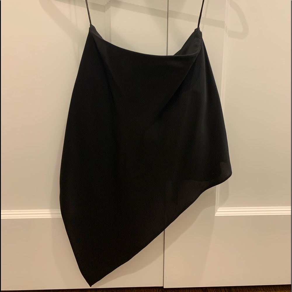 Michelle Mason asymmetric silk top